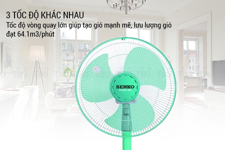 Quạt Điện Đứng Senko L1338 - Giao Màu Ngẫu Nhiên - Hàng Chính Hãng