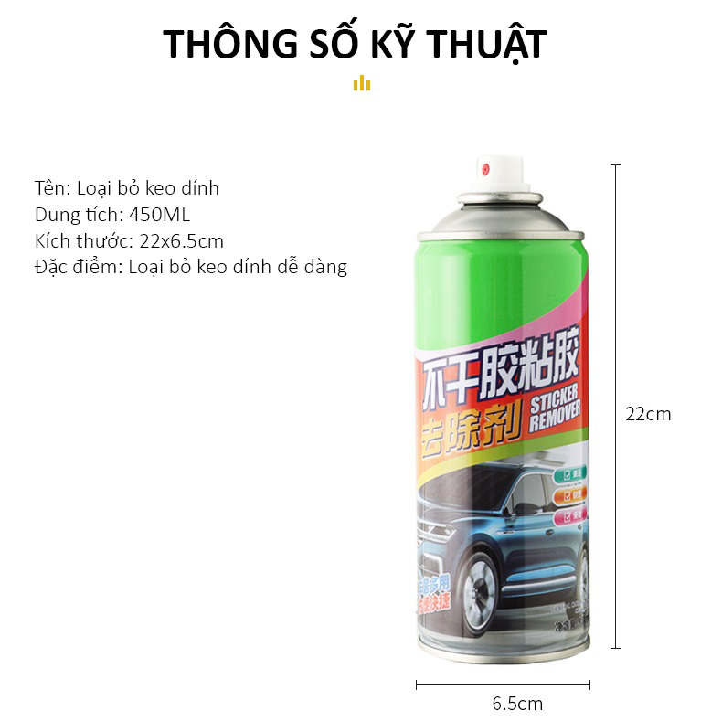 Chai Xịt Tẩy Keo Dính Đa Năng Trên Mọi Bề Mặt 450ml Cao Cấp AZONE 11