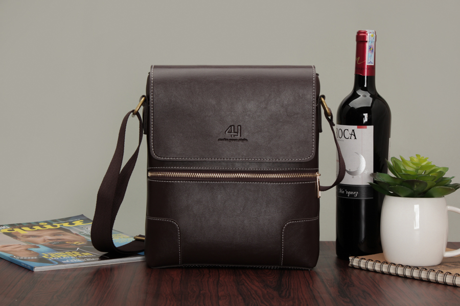 Túi Đeo Chéo Nam 4U D272N (28 x 24 cm) - Nâu