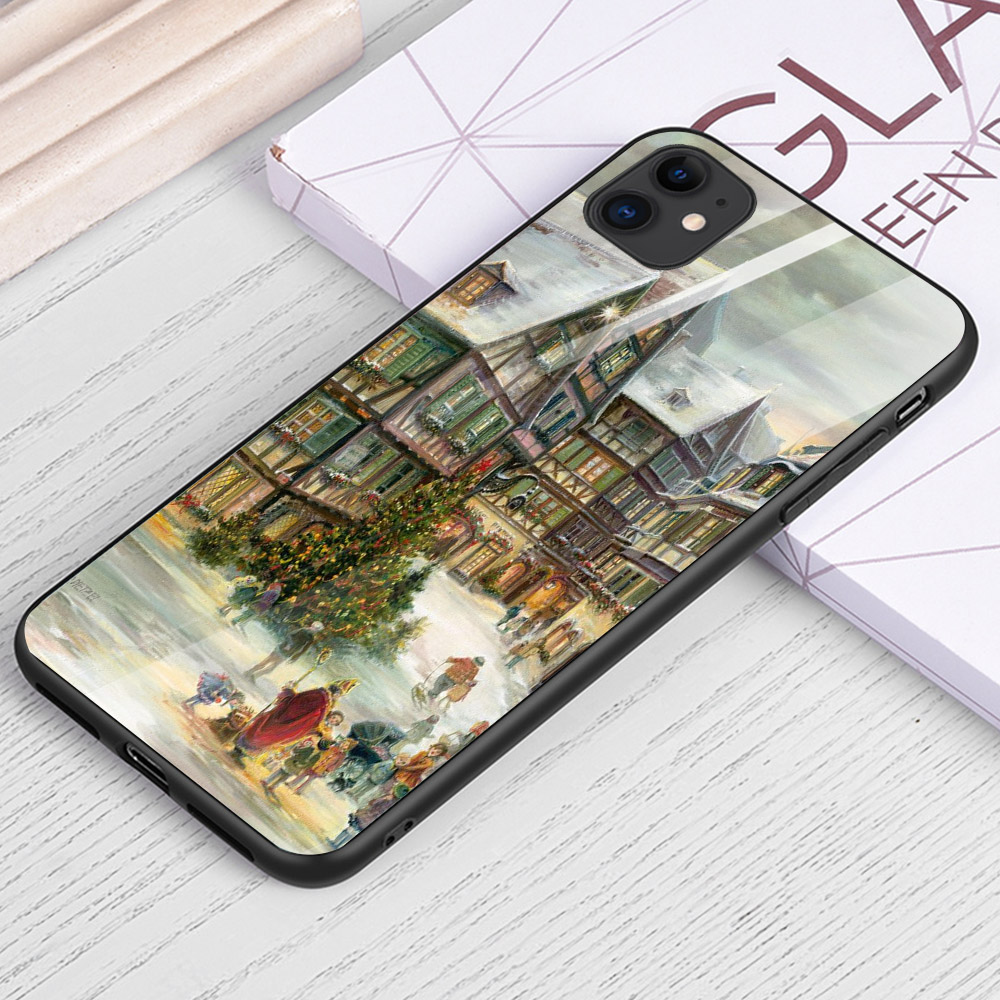 Ốp kính cường lực cho điện thoại iPhone 11 - ĐÊM GIÁNG SINH MS DGS034