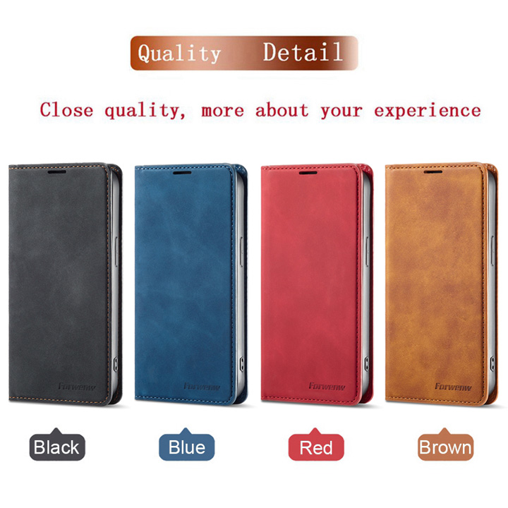 Bao Da Dạng Ví Dành Cho iPhone 14, 14 Plus , 14 Pro Max , 14 Pro Chính Hãng Forwenw Chất Liệu Da PU Cao Cấp, Có Ngăn Đựng Thẻ Và Tiền - Hàng Chính Hãng