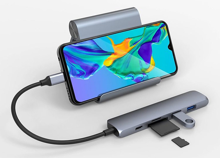 Cổng Chuyển Hyperdrive Bar 6-in-1 USB-C Hub (HD22E) For Macbook, Ipad Pro 2018, PC & Devices - Hàng Chính Hãng