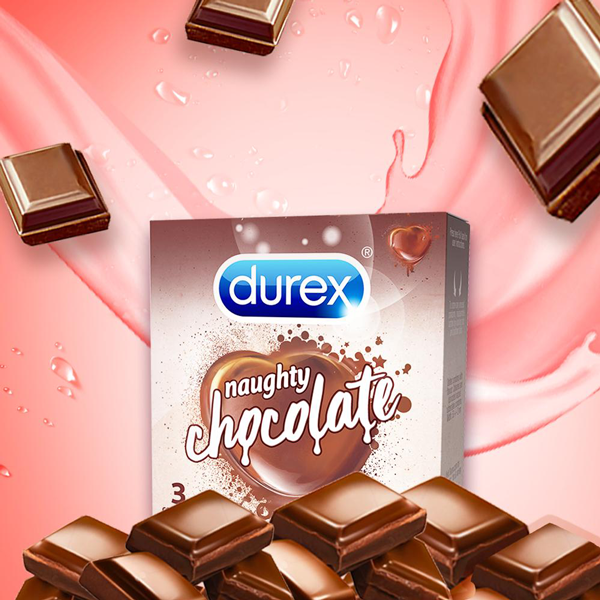 Bao cao su gai nhỏ tăng khoái cảm Durex Chocolate
