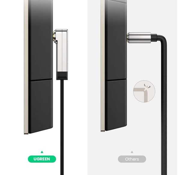 Cáp âm thanh 3.5Mm dẹp góc vuông 10598 2 đầu đực mạ vàng dài 1.5m UGREEN Av119 - HÀNG CHÍNH HÃNG