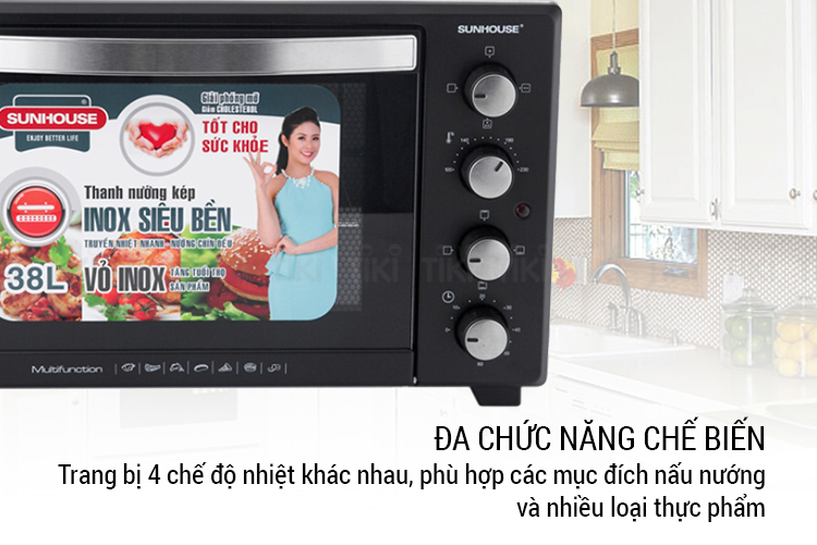 Lò nướng Sunhouse SHD4238S (38L) - Hàng chính hãng
