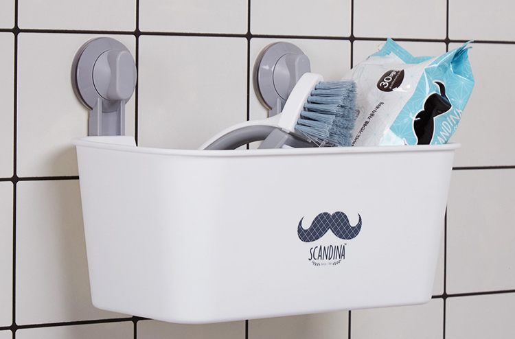 Giỏ Đựng Đồ Đa Năng Shabath Trong Nhà Tắm, Có Mút Gắn Tường - L SA10074