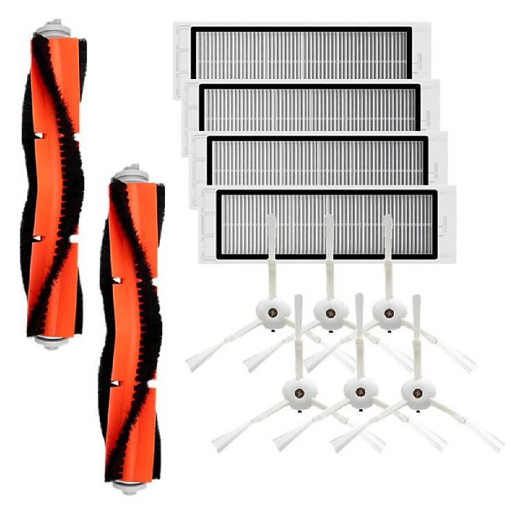 Bộ Phụ Kiện Máy Hút Bụi Xiaomi 1 Xia Gồm 6 Chổi Cạnh + 4 Bộ Lọc HEPA + 2 Chổi Chính