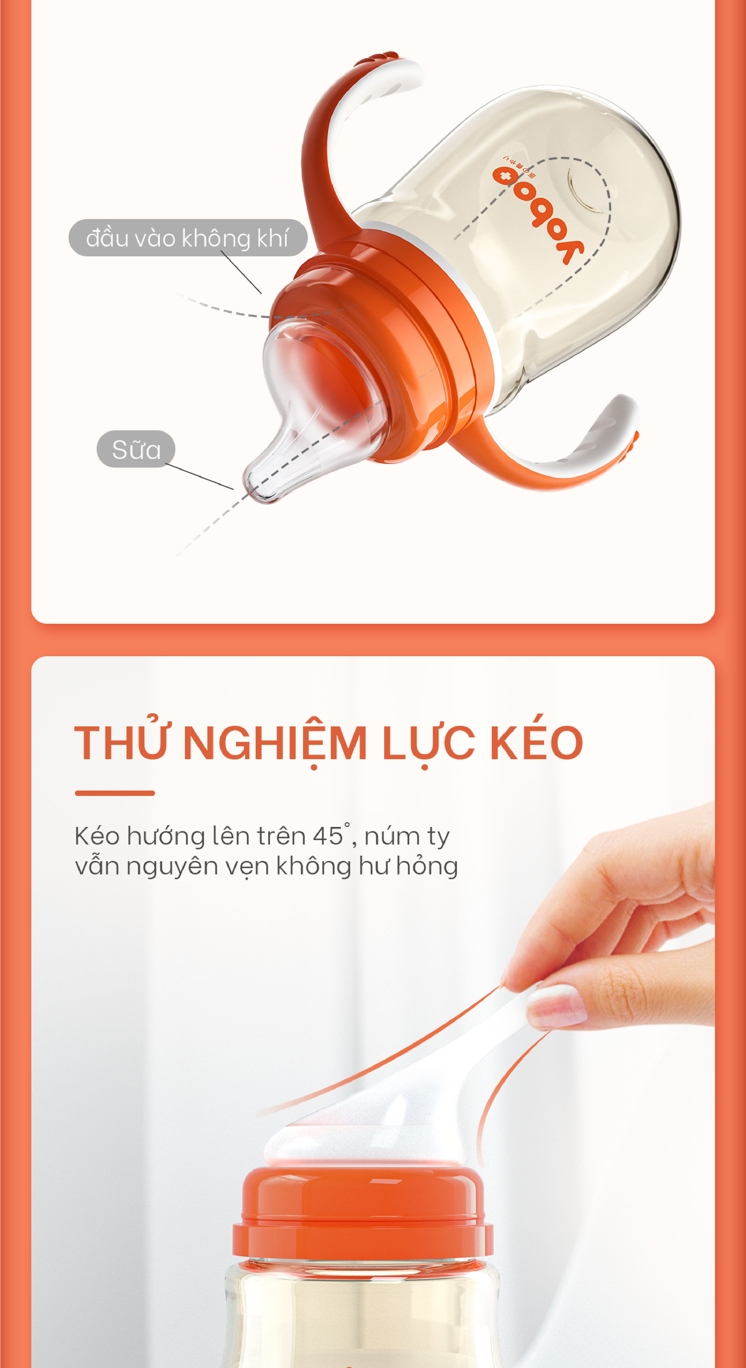 combo 3 núm ty thay thế bình sữa cho bé yoboo - 2 lỗ 3