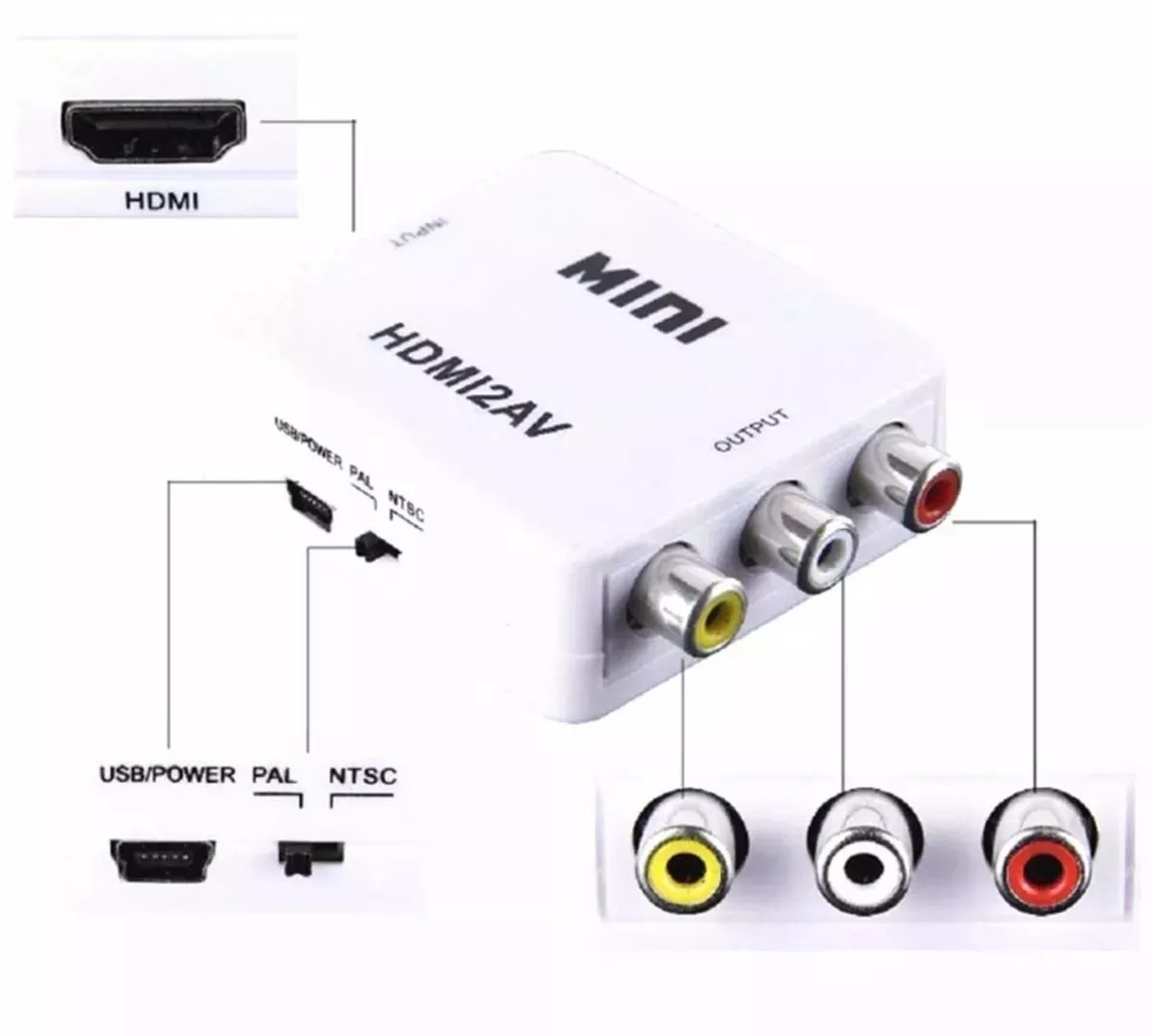 Bộ chuyển đổi HDMI to AV 3