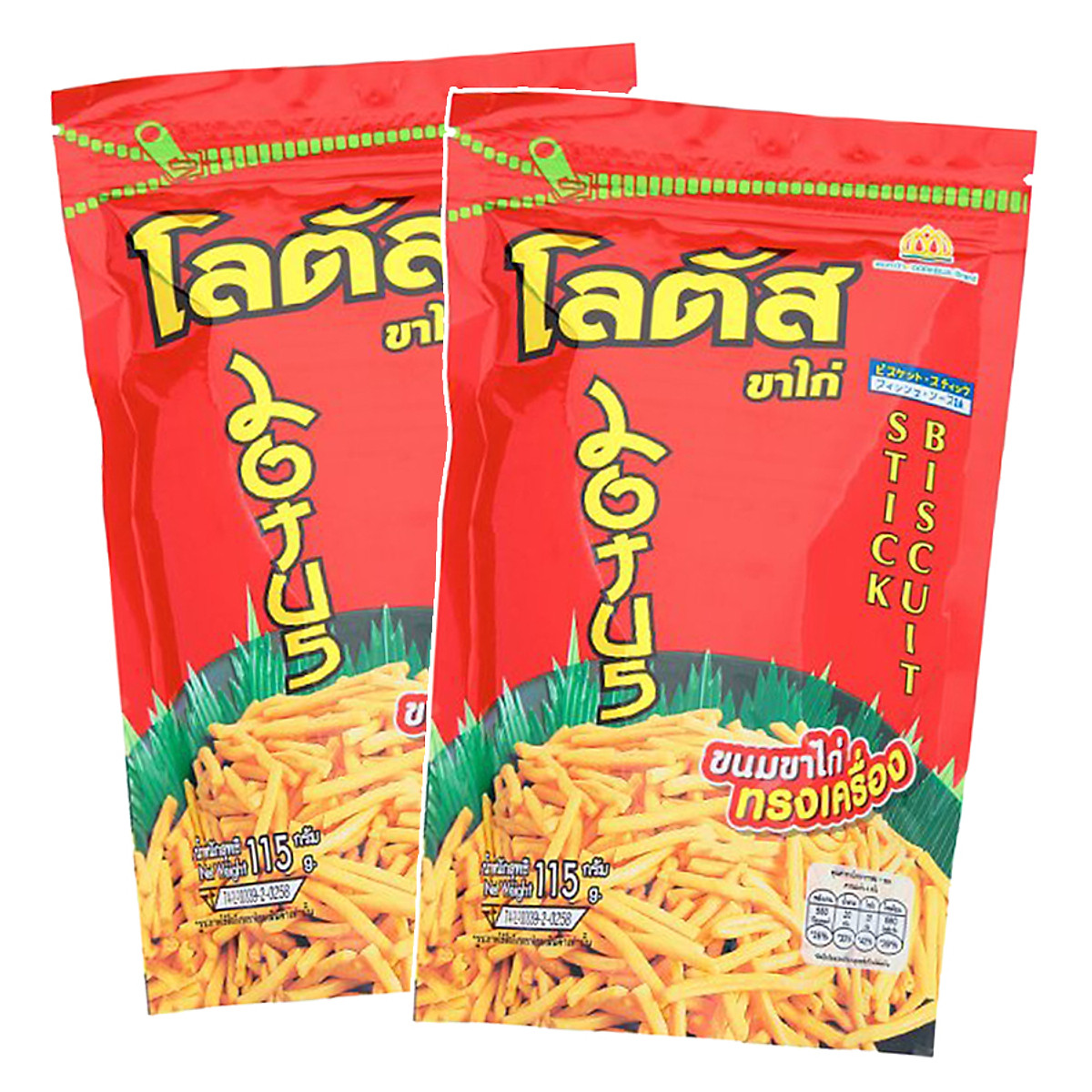 snack bim bim bánh que Thái Dorkbua Lotus Thái 115 gram/gói