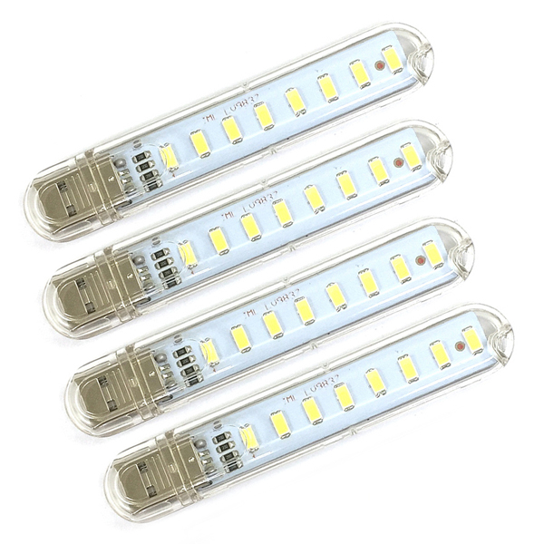 Bộ 4 Đèn Led 8 Bóng Siêu Sáng Cắm Cổng Usb