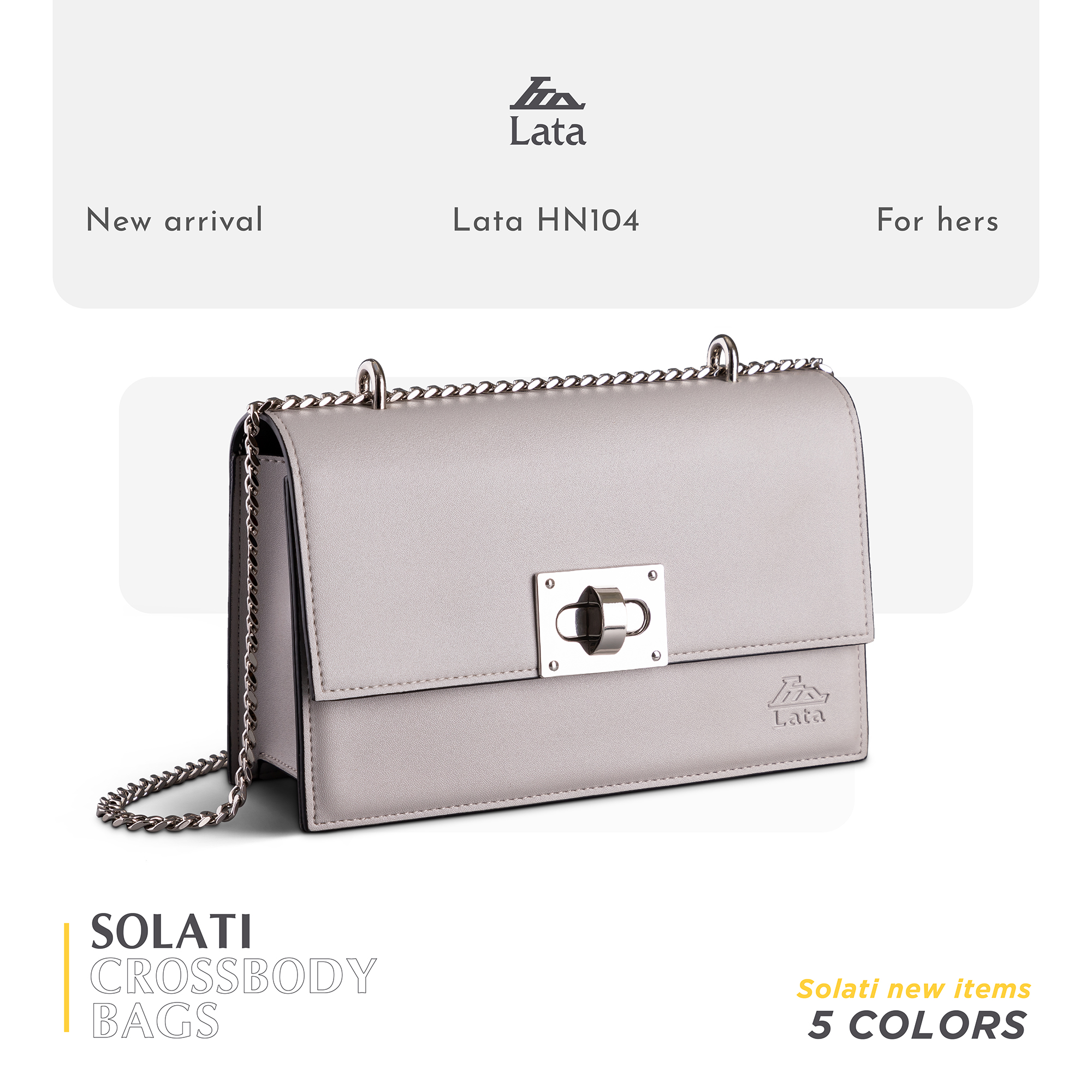 Túi Lata ( Thời trang nữ đi chơi size 21- Túi đeo chéo da HN104 )
