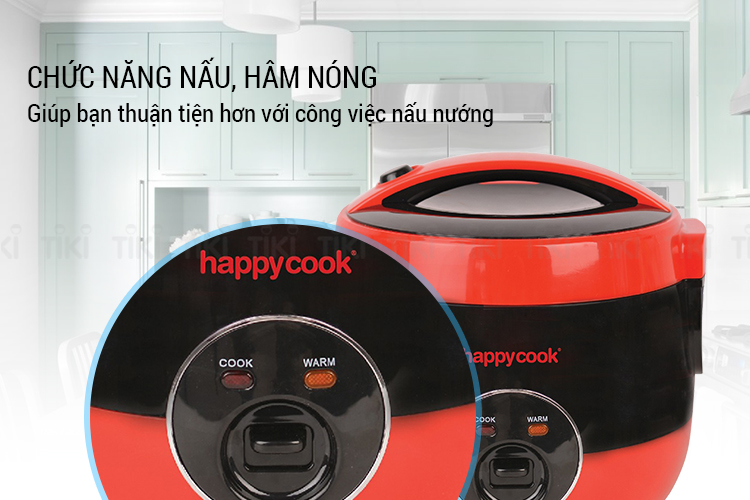 Nồi cơm điện nắp gài Happy Cook HCJ-150T (1.5L) - Hàng chính hãng