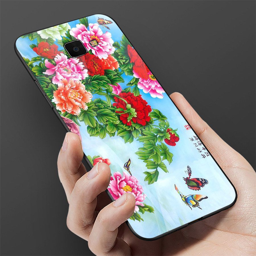 Ốp kính cường lực cho điện thoại Samsung Galaxy A50 - mẫu đơn MS MAUDON051