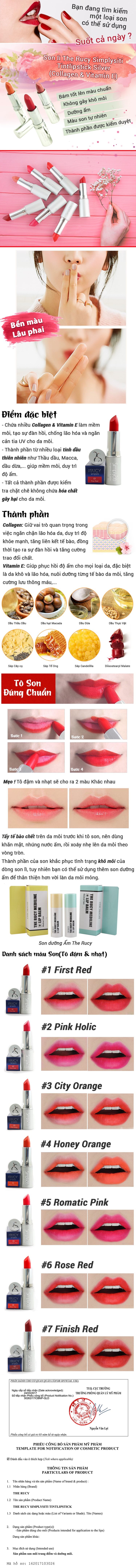 Bộ Trang Điểm The Rucy (Phấn Nước Cushion tặng kèm 1 lõi, Phấn Má Hồng #2, Son Symplisity Silver #5)
