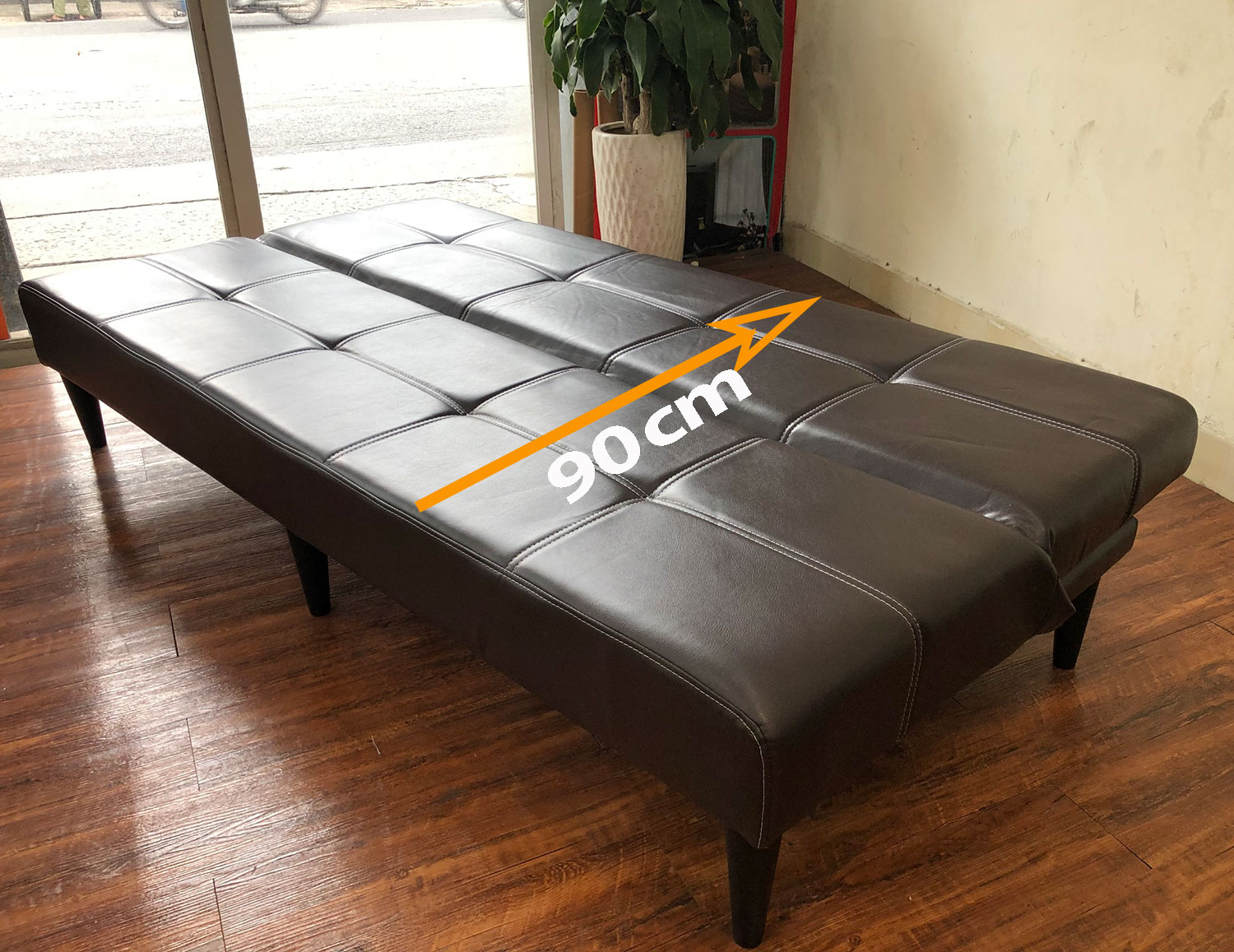 Ghế Sofa Giường Bọc Da Tổng Hợp Dễ Vệ Sinh_Sofa Bed 1m8 Dành Cho Phòng Nhỏ 2