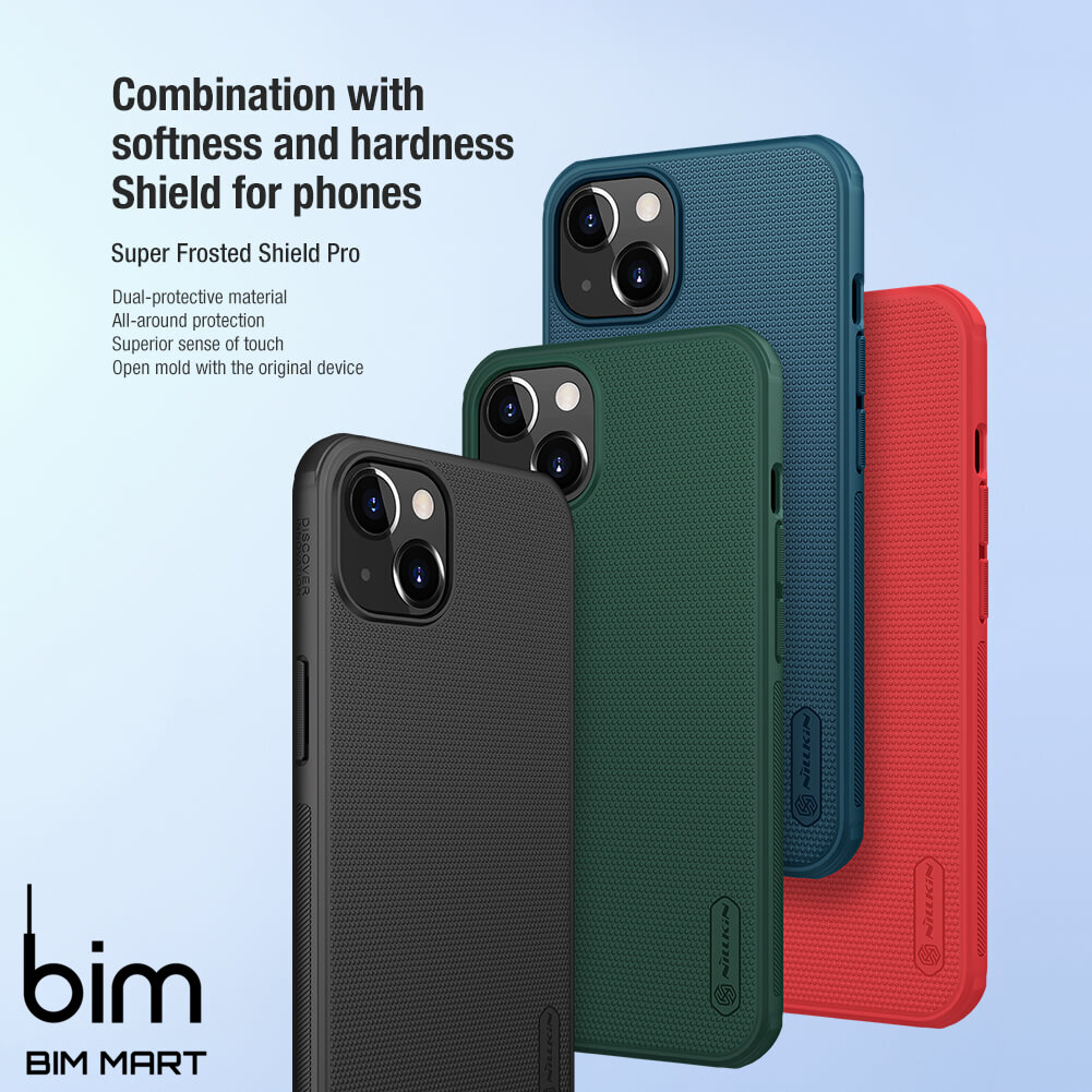 Ốp lưng chính hãng Nillkin dành cho iPhone 13 dạng sần - Hàng Nhập Khẩu