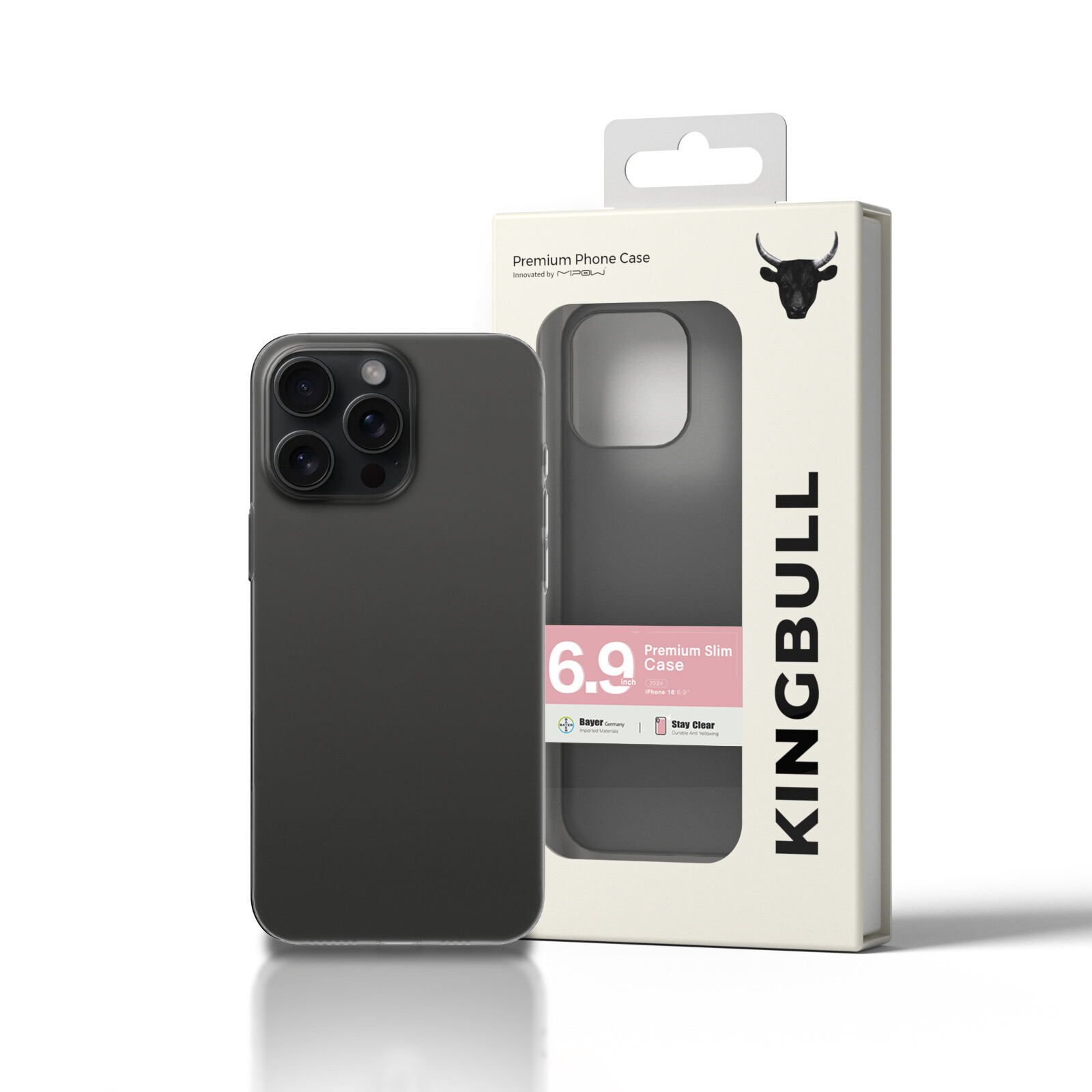 Ốp lưng trong suốt siêu mỏng MIPOW PREMIUM SLIM CASE cho iPhone 16 Promax/ 16 Pro/ 16 Plus/ iphone 16 chống vân tay_ Hàng chính hãng