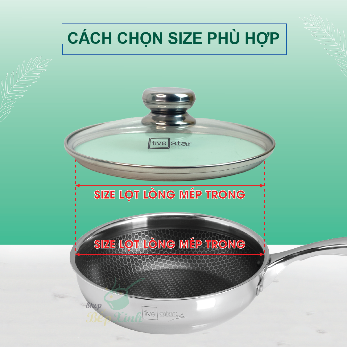 Nắp kính cường lực Fivestar dùng cho nồi -chảo-quánh-bộ nồi xửng(16 cm /18cm /20cm/ 22cm/24cm / 26cm / 28cm/ 30cm/ 32cm)