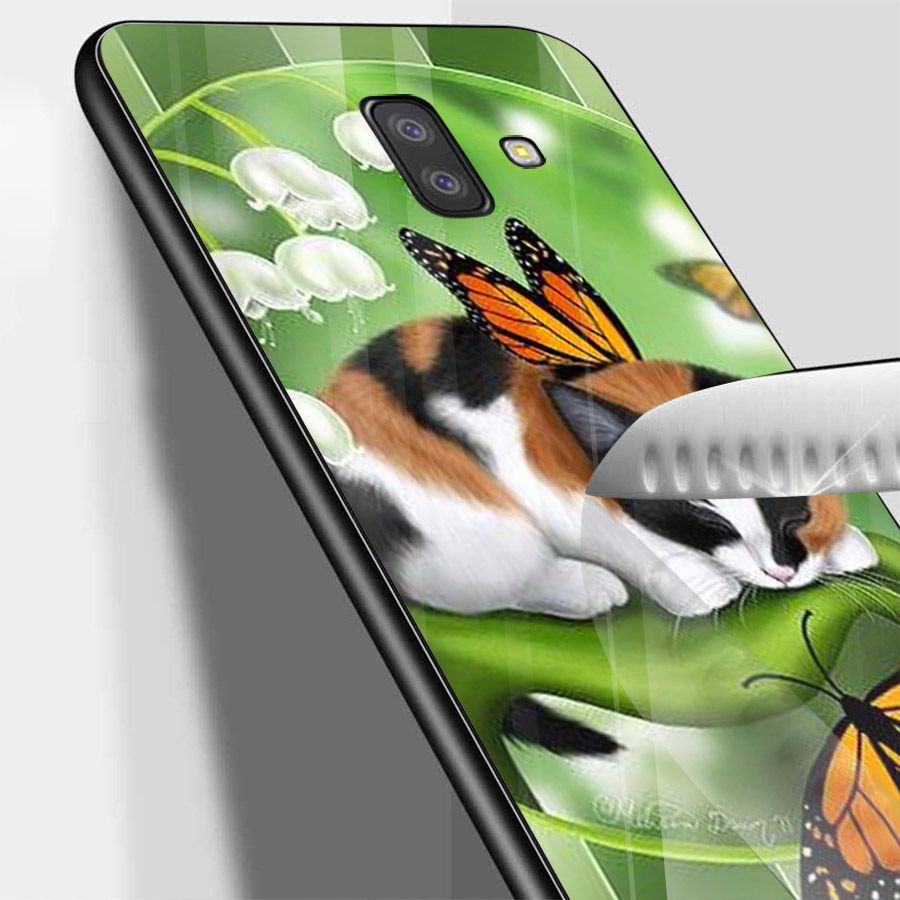 Ốp kính cường lực cho điện thoại Samsung Galaxy J6 - dễ thương muốn xỉu MS CUTE002
