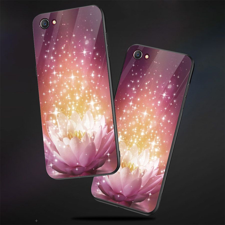 Ốp điện thoại kính cường lực cho máy Oppo F5 - Đủ nắng thì hoa nở MS DNTHN028