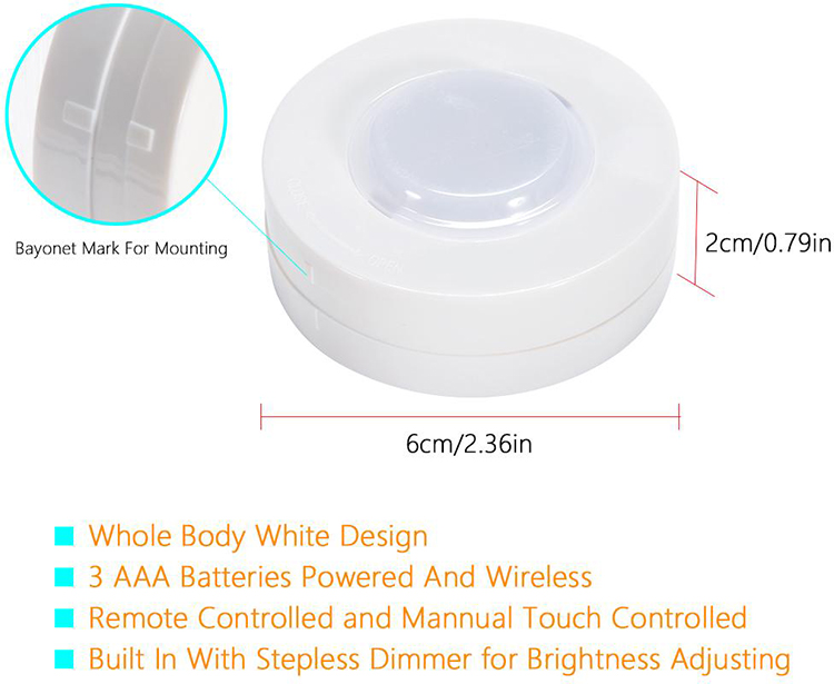 Remote Control Cabinet Light 6pcs (Shenzhen)