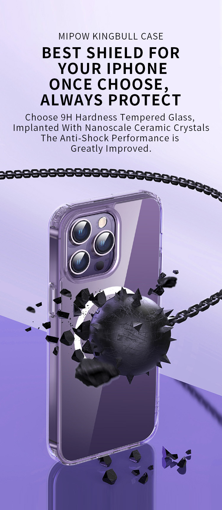 Ốp Lưng Trong Suốt Sạc Từ Tính cho iPhone 16 Pro/ 16 Pro Max/ 16/ 16 Plus/ iphone 17/ 17 air/ 17 pro max MIPOW MAG-SAFE TRANSPARENT CASE, chống ố vàng_ Hàng chính hãng