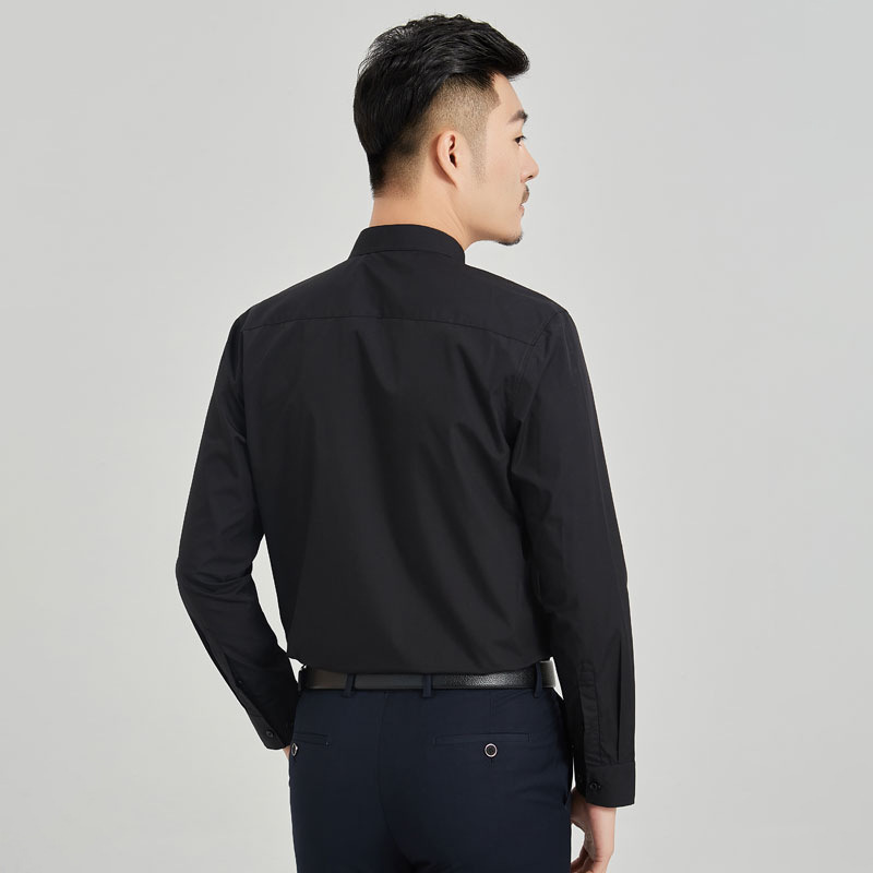 Áo sơ mi nam cổ tàu cổ trụ form rộng tay dài trẻ trung thanh lịch vải lụa mềm mịn mát ít nhăn- MRDT01