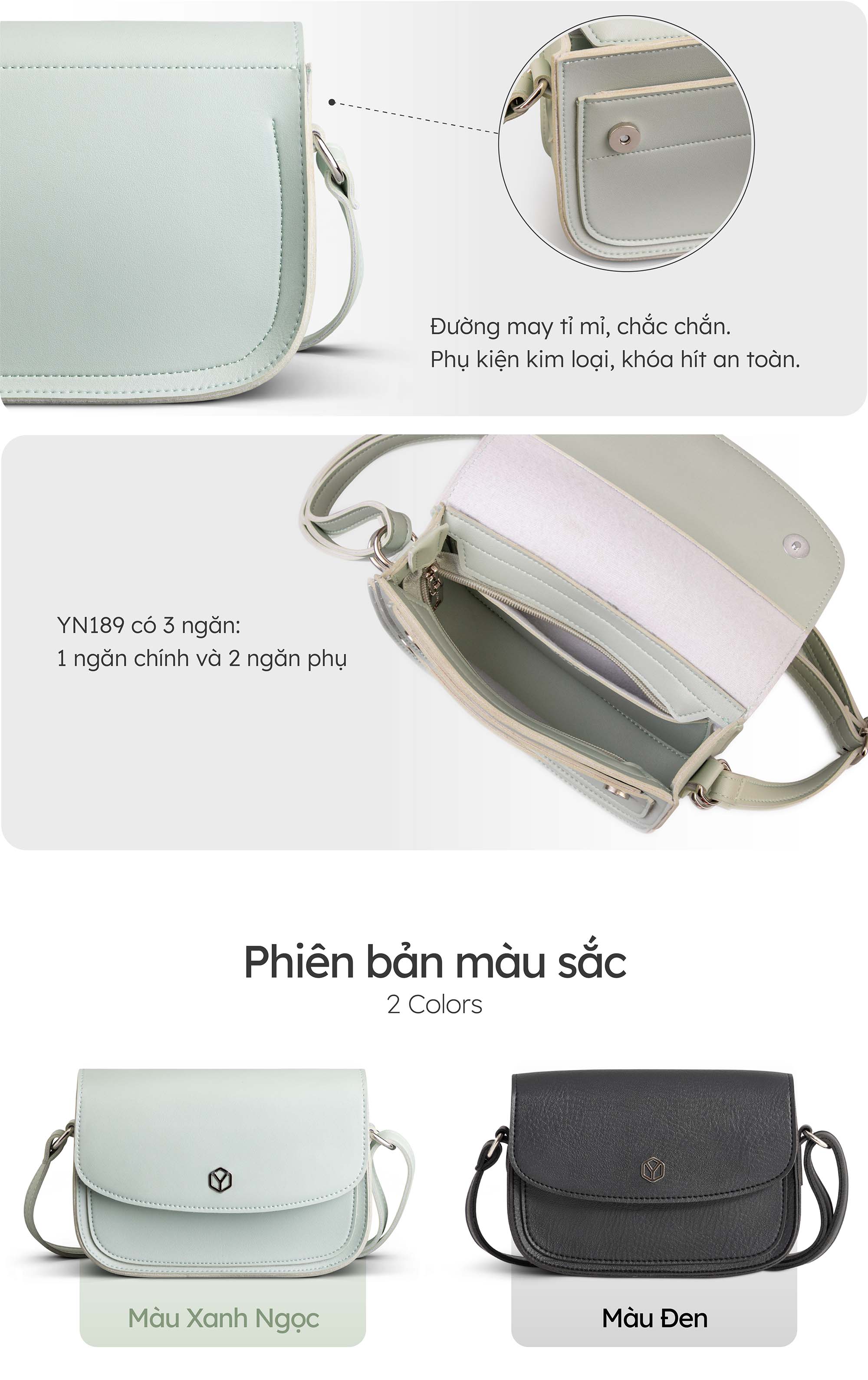 Túi đeo chéo nữ YUUMY ( Sành điệu mini Seasand YN189 )