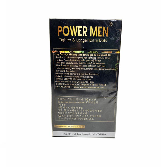 Bao Cao Su Size Nhỏ Kéo Dài Thời Gian Power Men Longer Extra Dots