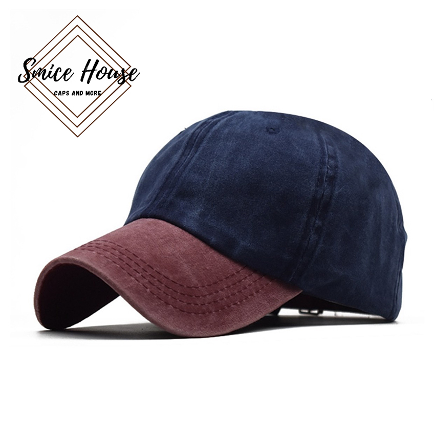 [ĐÓNG HỘP] Nón lưỡi trai jeans trơn bụi bạc màu kết hợp 2 màu dành cho cả nam và nữ freesize - Mũ che nắng mùa hè- Smice House