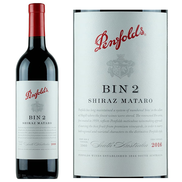 Rượu vang đỏ Úc Penfolds Bin 2 Shiraz Mataro 750ml 14,5% - Không hộp