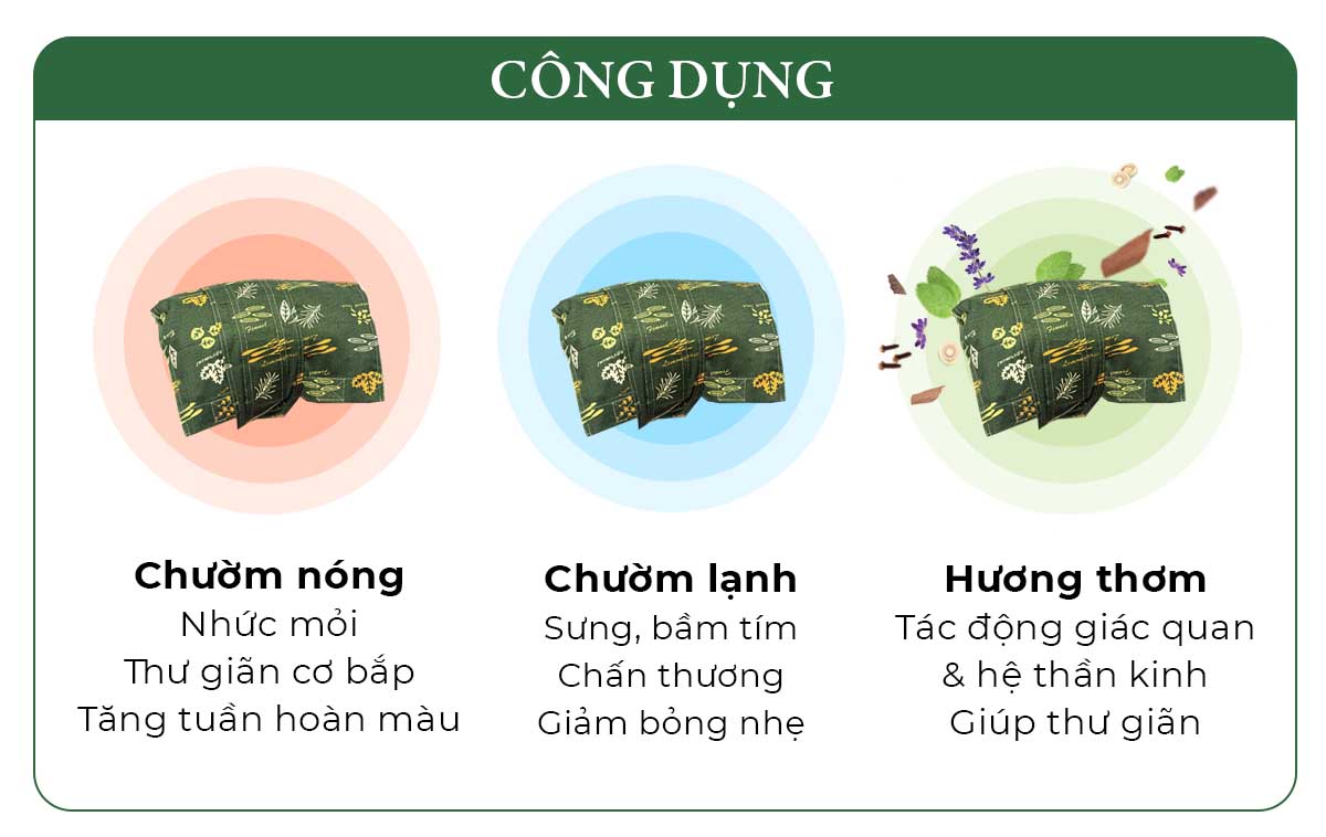 Túi Chườm Đầu Gối Thảo Dược - ATZ Healthy Life - Nóng Lạnh Đa Năng - Giảm Đau Xương Khớp - Nâu Xám 5