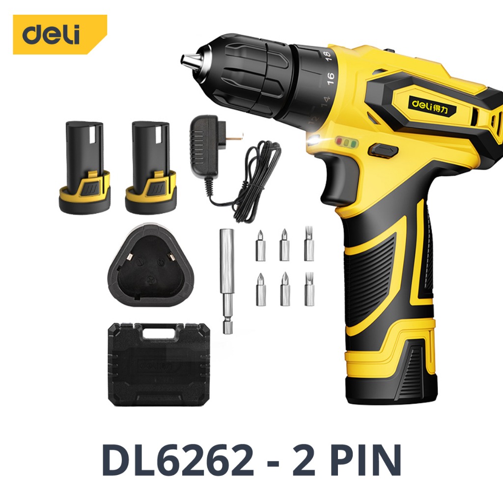 Máy Khoan Bắt Vít Deli Chính Hãng Pin 12V - Nhỏ Gọn, Tiện Dụng - Dùng Cho Sửa Chữa Vật Dụng - DL600012