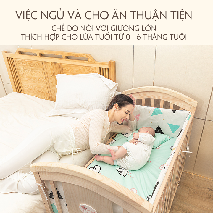 Giường cũi , nôi cho bé kéo dài đa năng 5