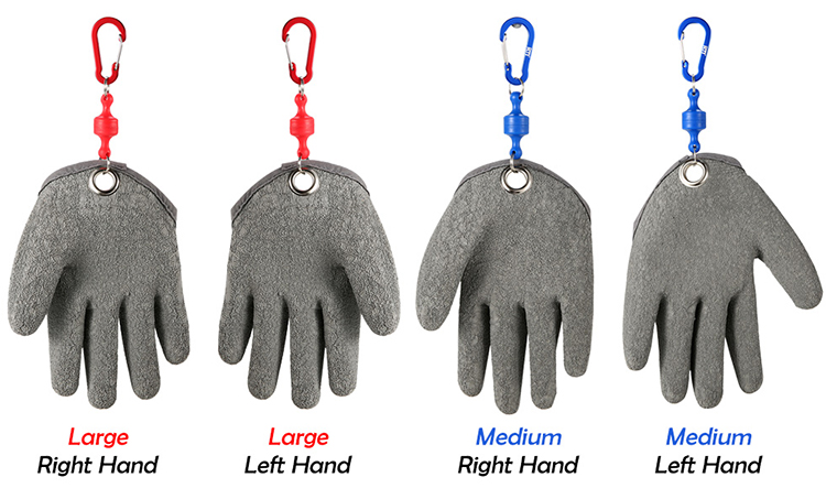 1pc Fishing Glove with Magnet Release Fisherman Professional Catch Fish Gloves with Magnetic Hooks Hunting Glove L Left Hand