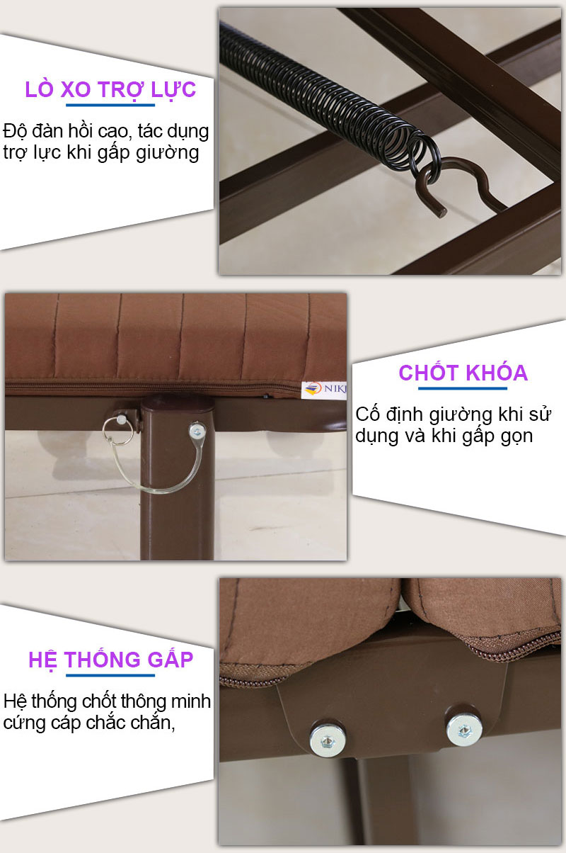 Giường gấp kiểu dáng Hàn quốc NIKITA NKT-HQ120