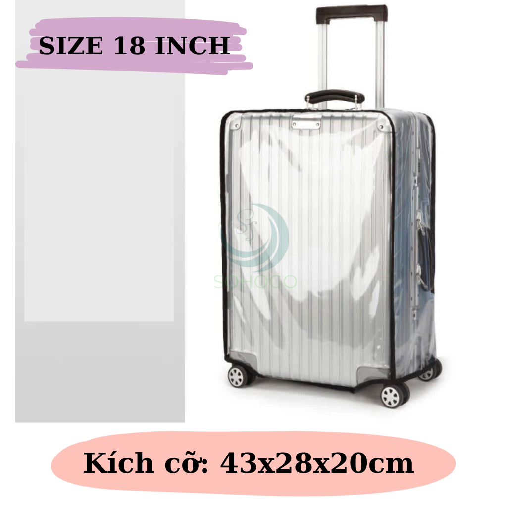 Áo Bọc Vali Trong Suốt Cao Cấp -Áo Trùm Bảo Vệ Vali Chống Trầy Xước -Cover Bảo Vệ Vali Chống Nước 18–30 Inch -Áo Bọc Vali Co Giãn Chống Bụi Bẩn