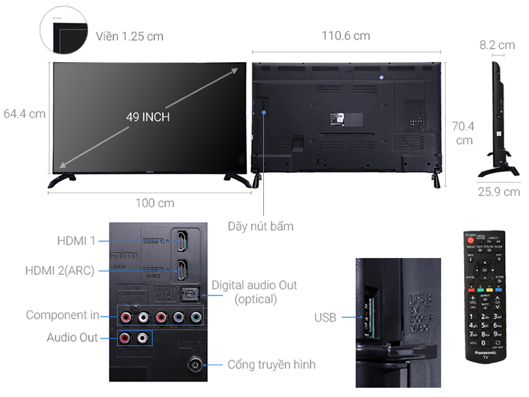 Tivi Panasonic 49 inch Full HD TH-49E410V