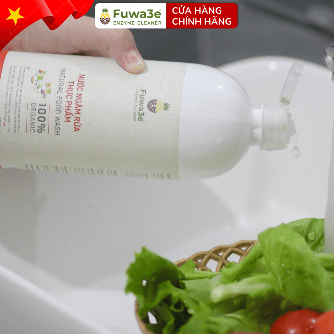 Nước ngâm rửa rau củ quả enzyme sinh học từ vỏ dứa Fuwa3e 1000ml / 100ml