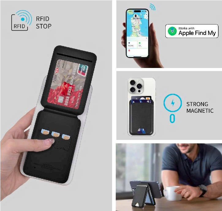  VÍ WiWU Mag Wallet FM ( gắn định vị) dành cho Iphone - Hàng chính hãng