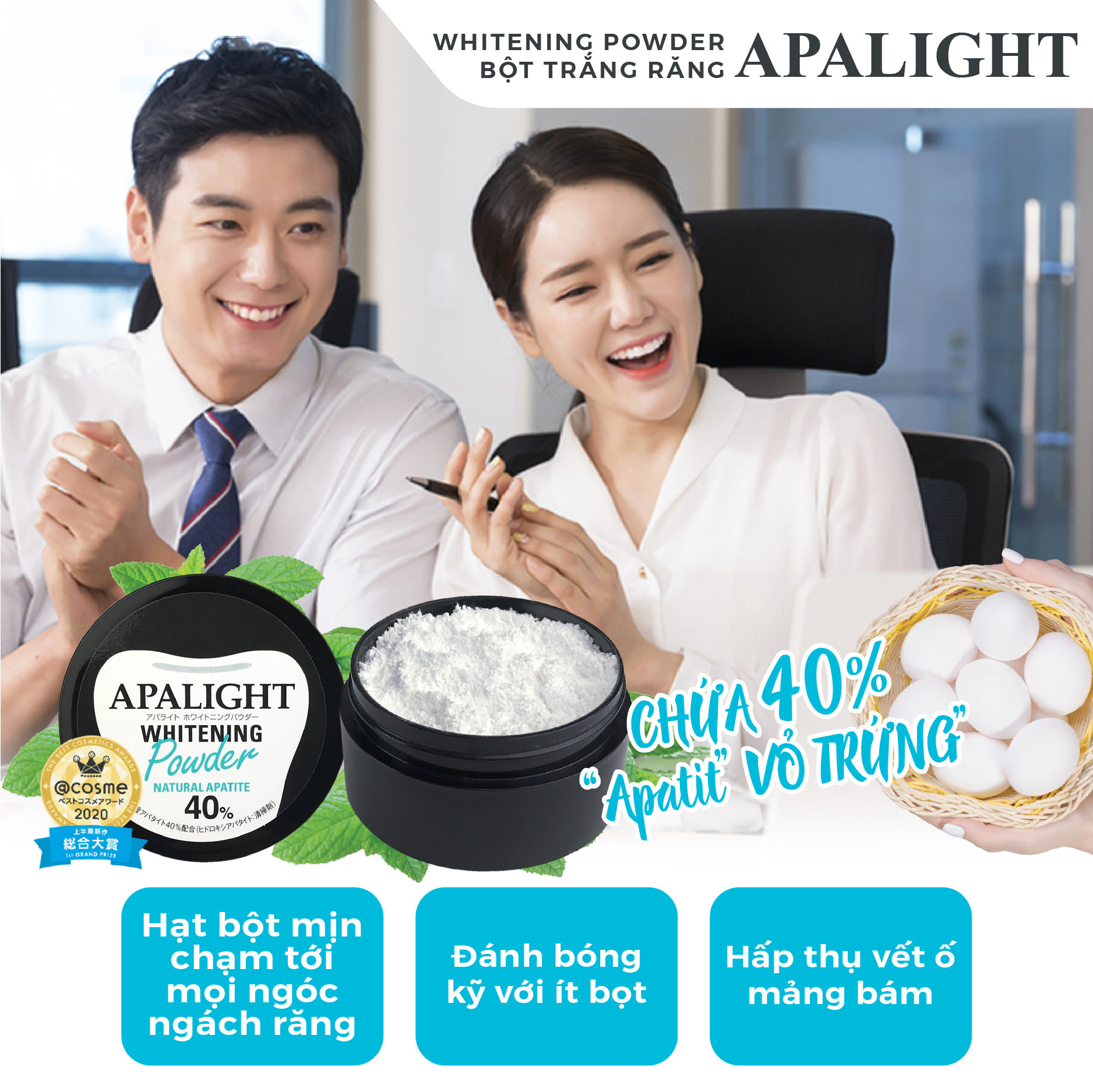 Bột trắng răng Apalight nhập khẩu Nhật Bản 3