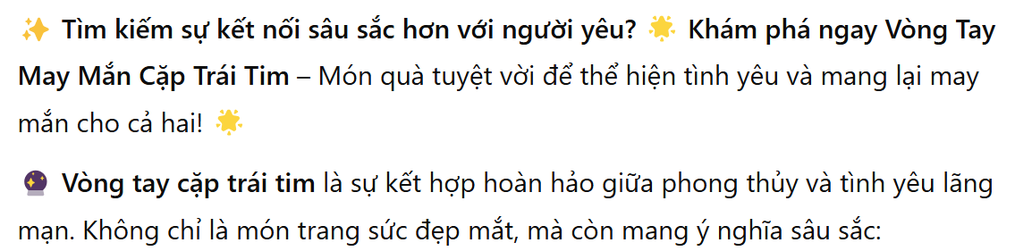 Vòng tay may mắn vòng tay cặp nam nữ trái tim