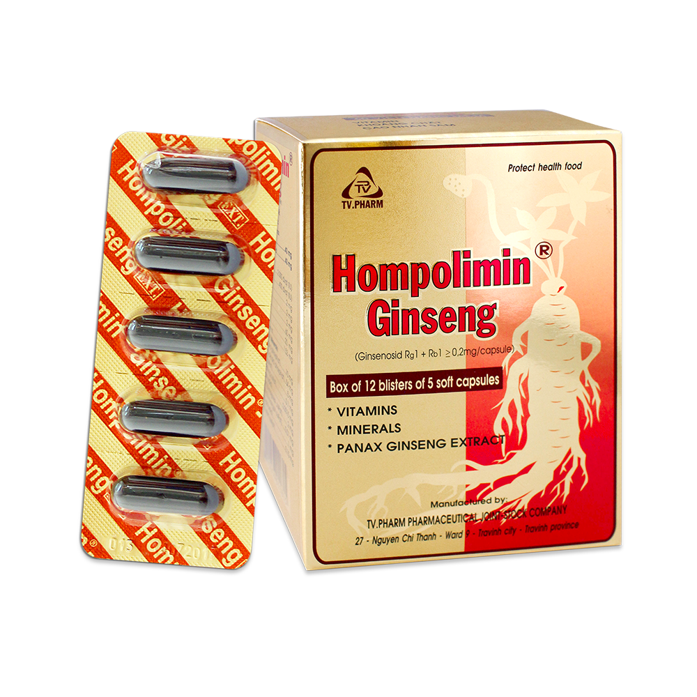 Thực phẩm bảo vệ sức khỏe HOPOLIMIN GINSENG - Bổ sung Nhân sâm, Hỗn hợp Vitamin, Khoáng chất cho cơ thể (60 viên) 1