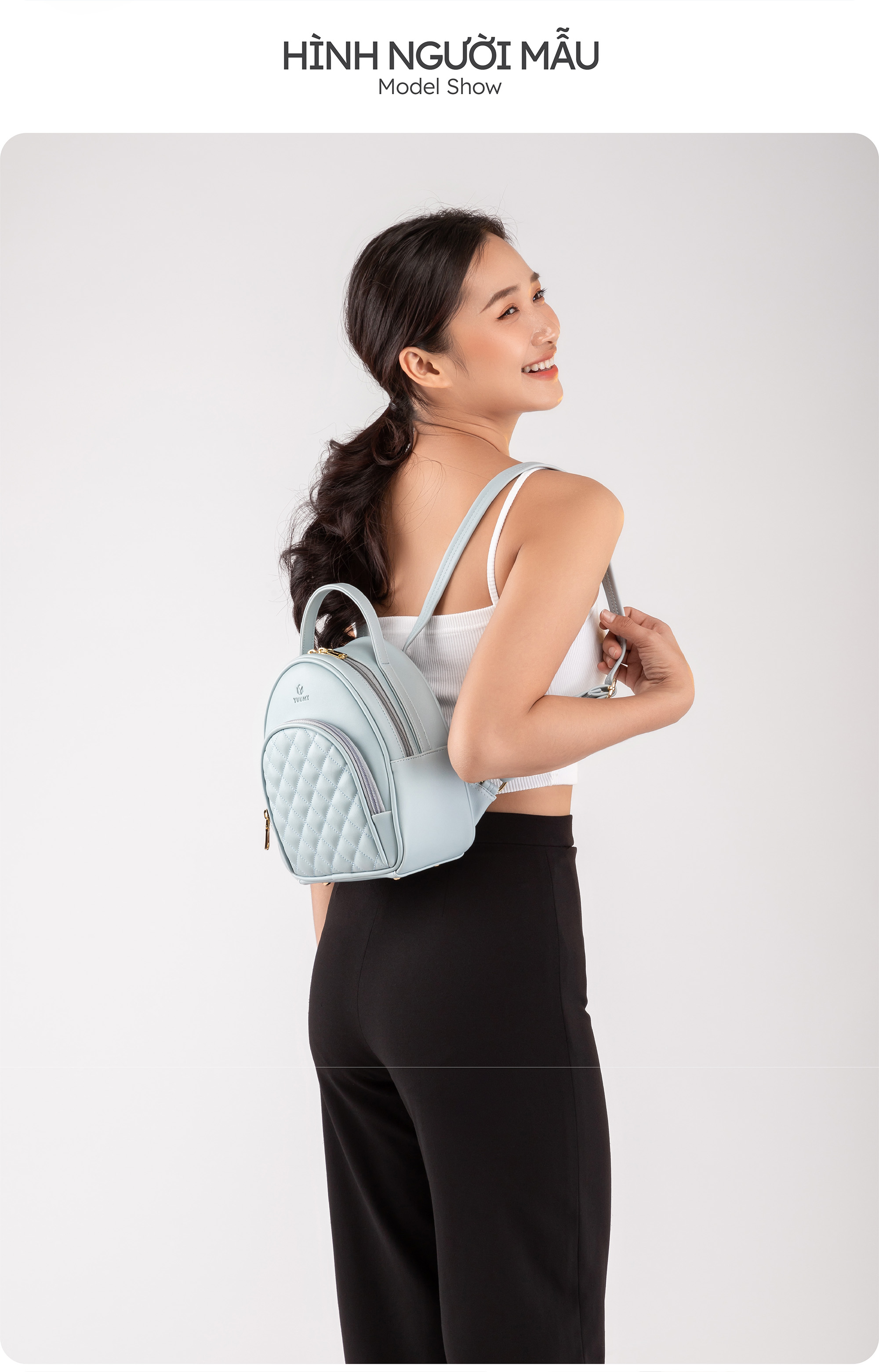 Balo Yuumy ( Thời trang nữ tiện lợi cỡ trung - Balo da Seasand YBA64 )