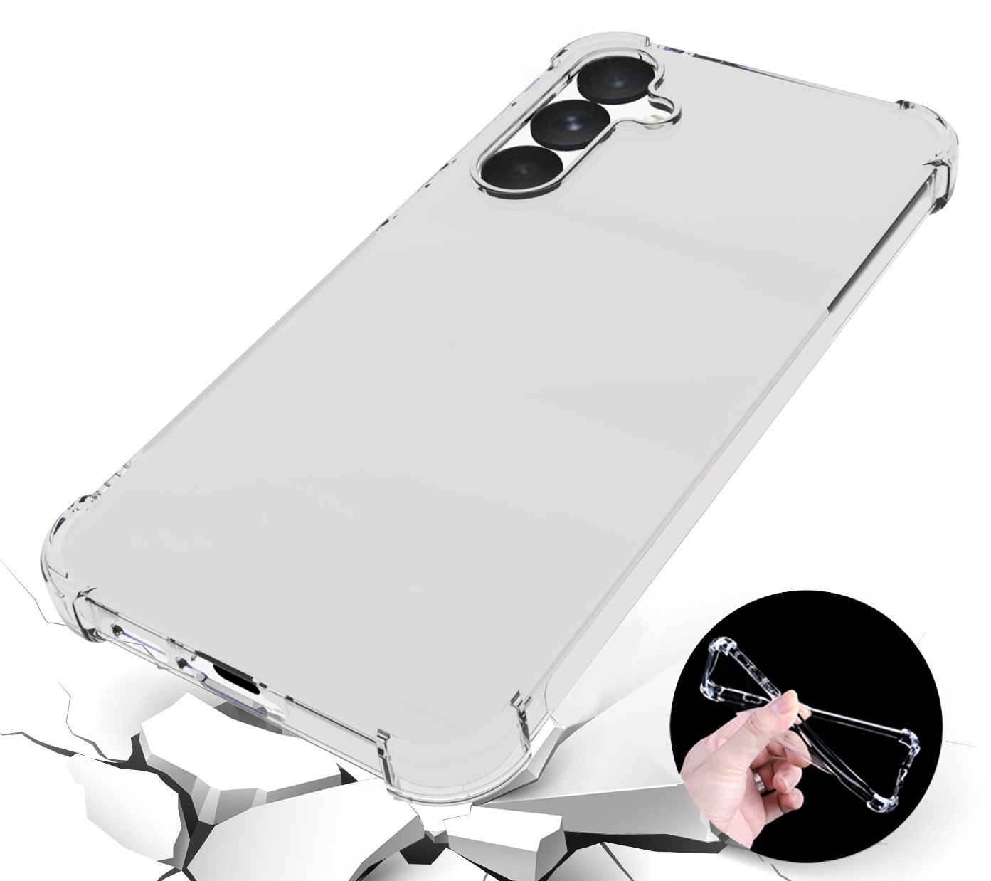 Ốp lưng dành cho Samsung Galaxy A54 5G, A34 5G, A24 , A14/A14 5G, A04s dẻo trong ôm sát chống sốc 4 góc bảo vệ camera cao cấp - Hàng chính hãng
