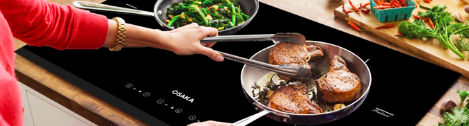 Bếp điện đôi Osaka DQT100 - Mặt kính pha lê cường lực