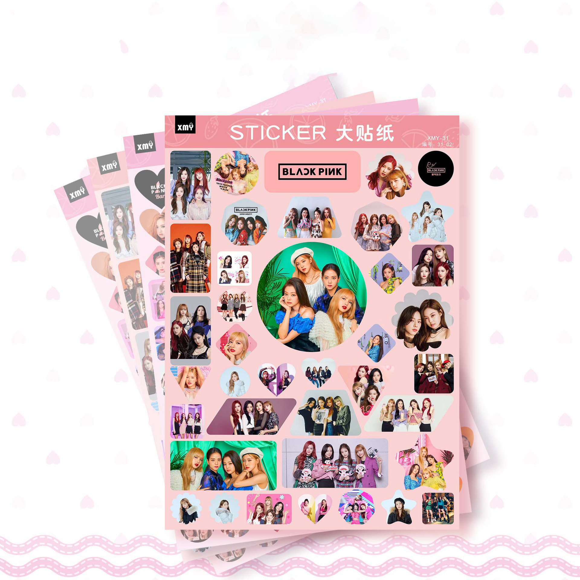 Set 12 tấm hình dán BlackPink dễ thương  Thiệp  Bưu ảnh