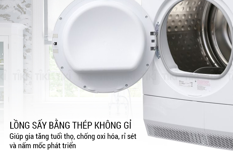 Máy Sấy Cửa Trước Electrolux EDC2086PDW (8kg) - Trắng - Hàng Chính Hãng