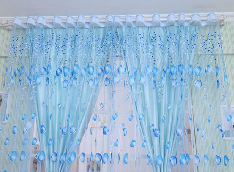 Lu x ury style curtains curtains window sheer voile tulip home cute pattern